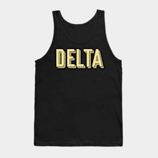 Yellow Delta Sunshine Letter Tank Top